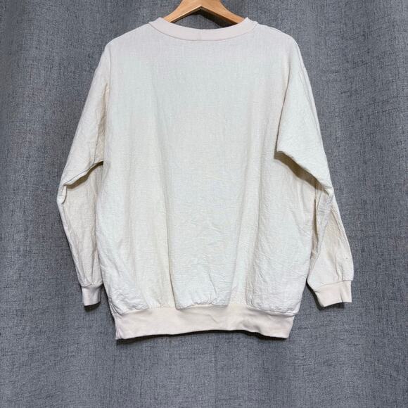 Vintage Alfredo's Wife Women Top Medium Cream Native American Southwest Handmade - Picture 2 of 5